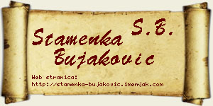 Stamenka Bujaković vizit kartica